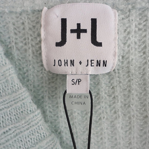 JOHN & JENN Stripe Mock Neck Pullover Sweater Womens Small - Picture 6 of 6